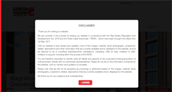 Desktop Screenshot of ganeshhousing.com